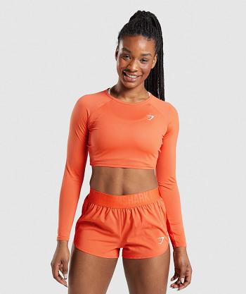 Long Sleeve Gymshark Entrenamiento Mujer Naranjas | CO 2308RVD